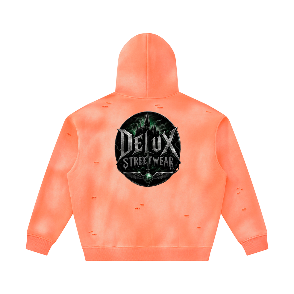 Midnight Sunfade Frayed Fleece Hoodie