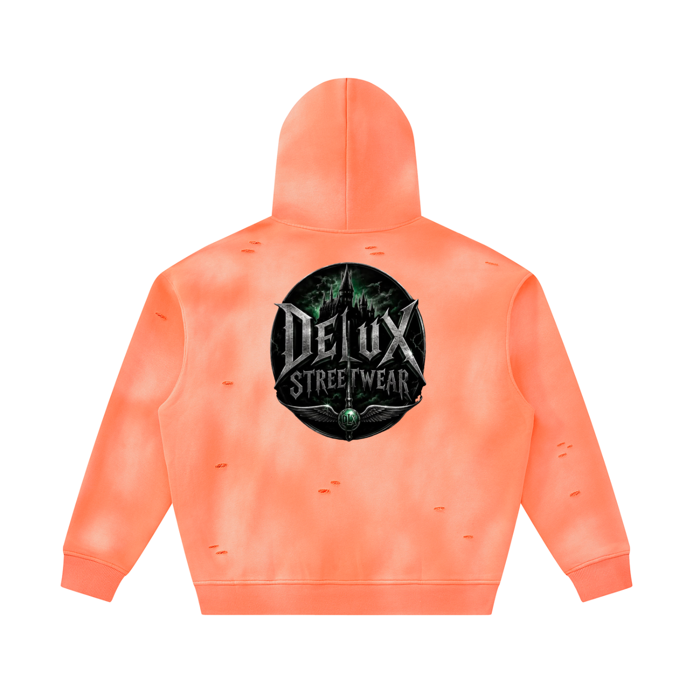 Midnight Sunfade Frayed Fleece Hoodie
