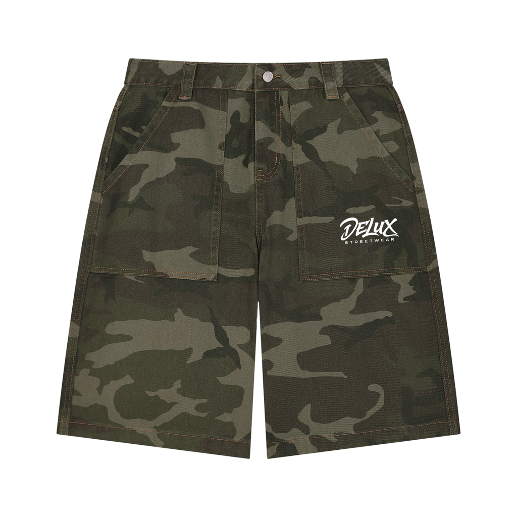 DeLuX Men's Wide Leg Camo Shorts