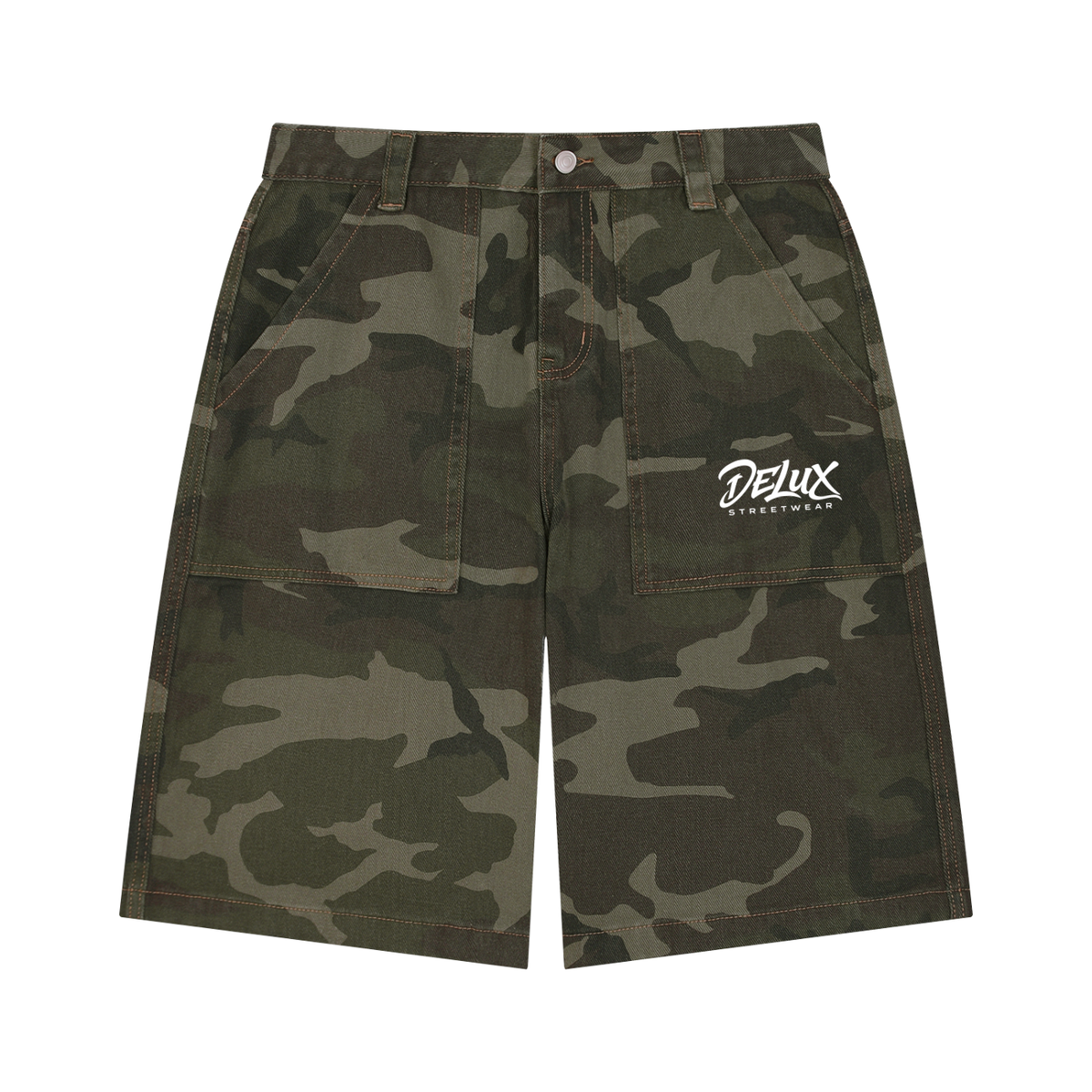 DeLuX Men's Wide Leg Camo Shorts