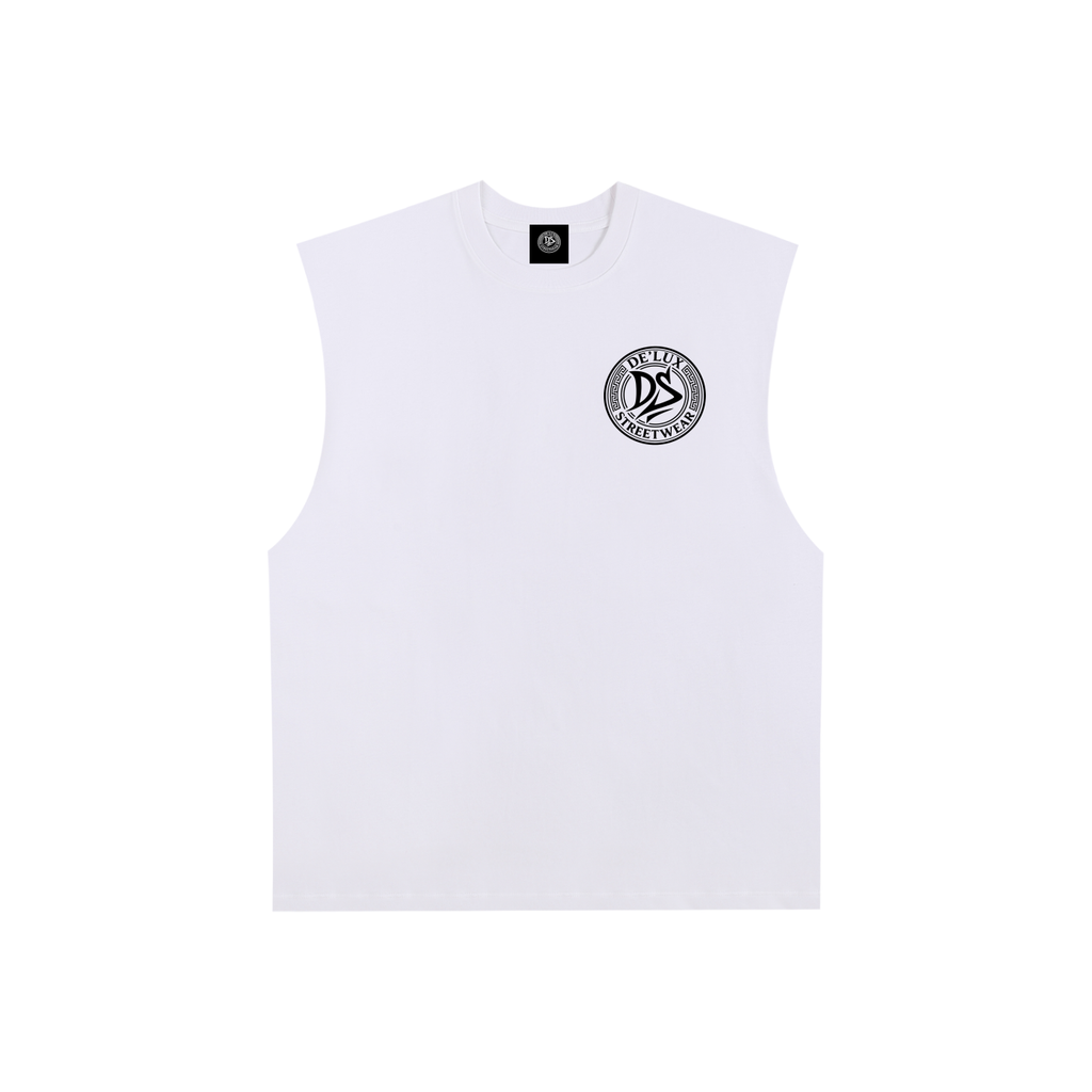 Raw Edge Cotton Tank Top