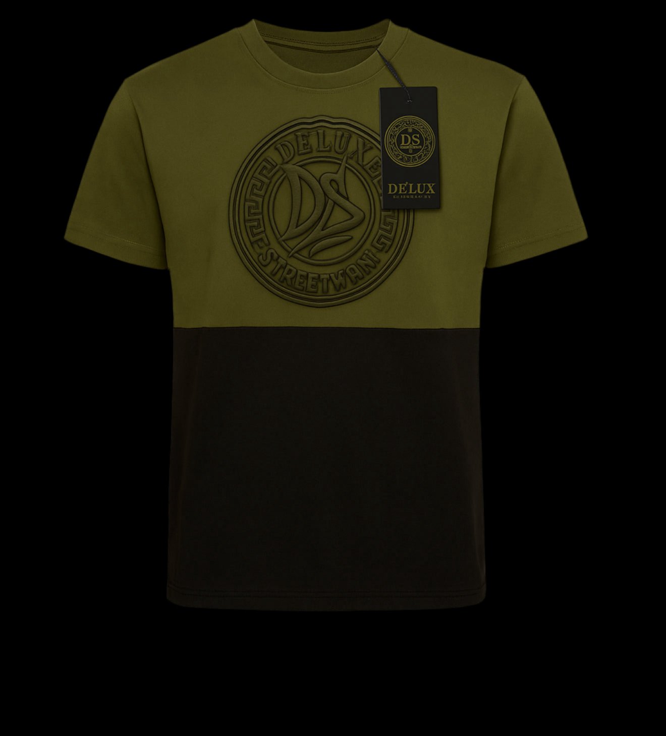 DE’LUX Streetwear Army Green/Black T-Shirt