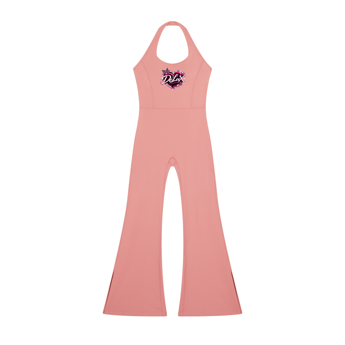 DeLuX Women’s Halter Flared Jumpsuit