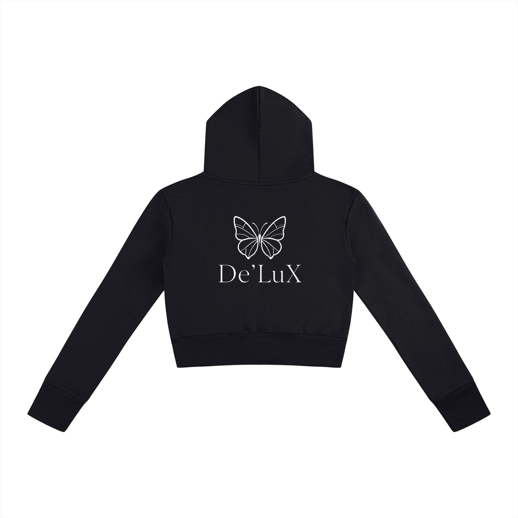 DeLuX Women’s Slim Crop Full Zip Hoodie