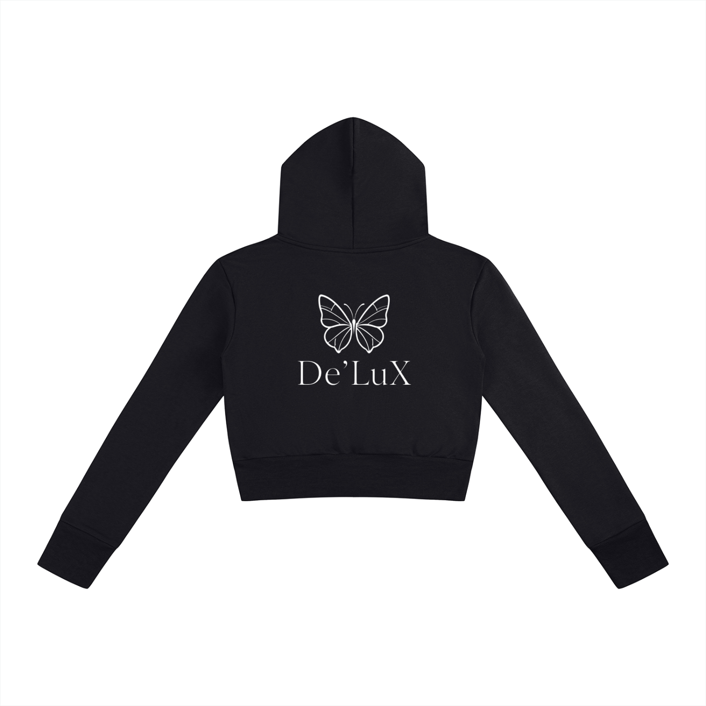 DeLuX Women’s Slim Crop Full Zip Hoodie
