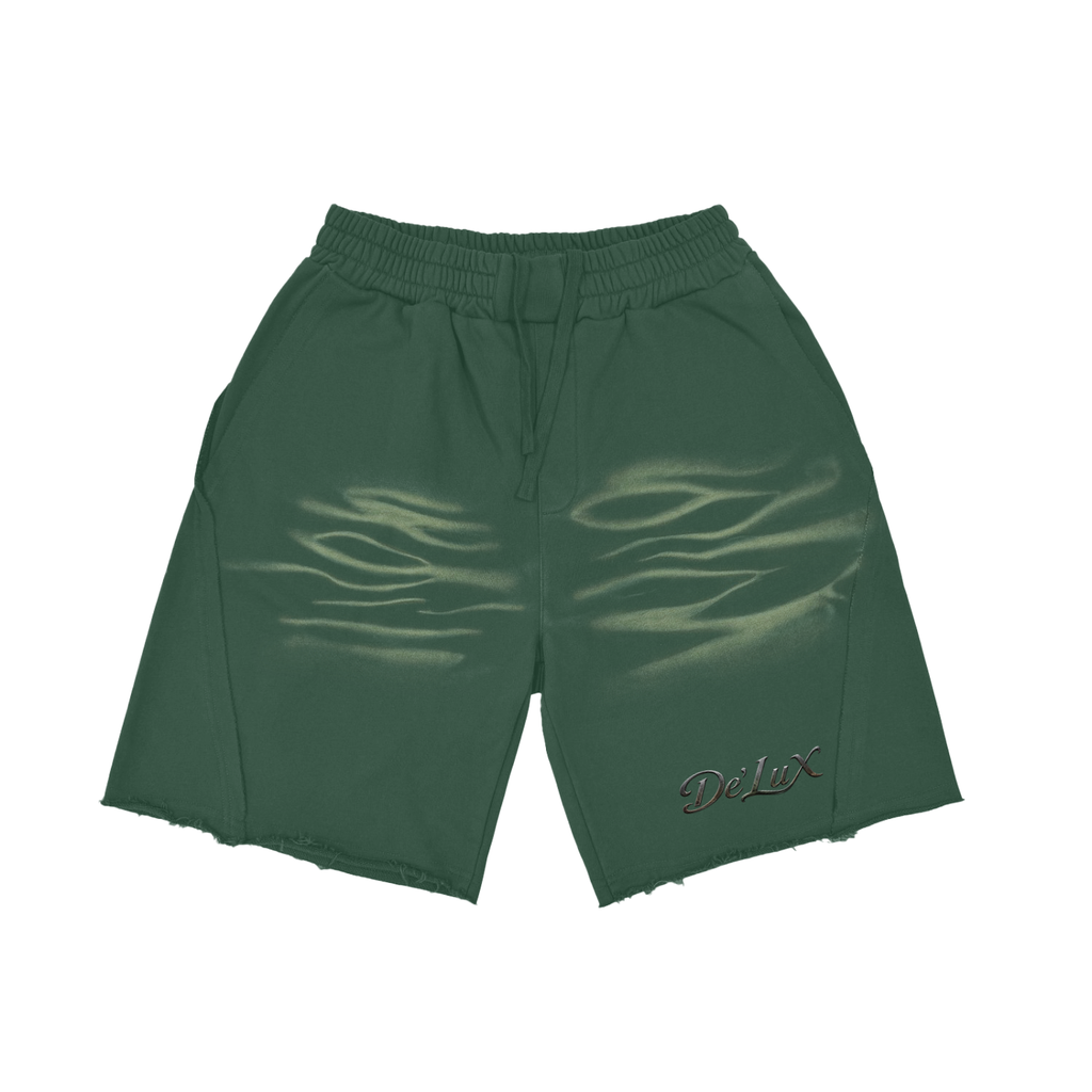 Vintage Washed Panther Stripes Short Pants