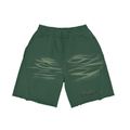 Vintage Washed Panther Stripes Short Pants