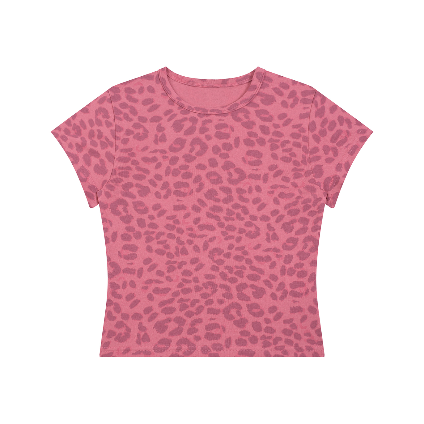 DeLuX Women’s Leopard Print Crop T-Shirt