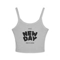 New Day "Rise N' Shine" Crop Tank — Women's Spaghetti Strap Motivational Top