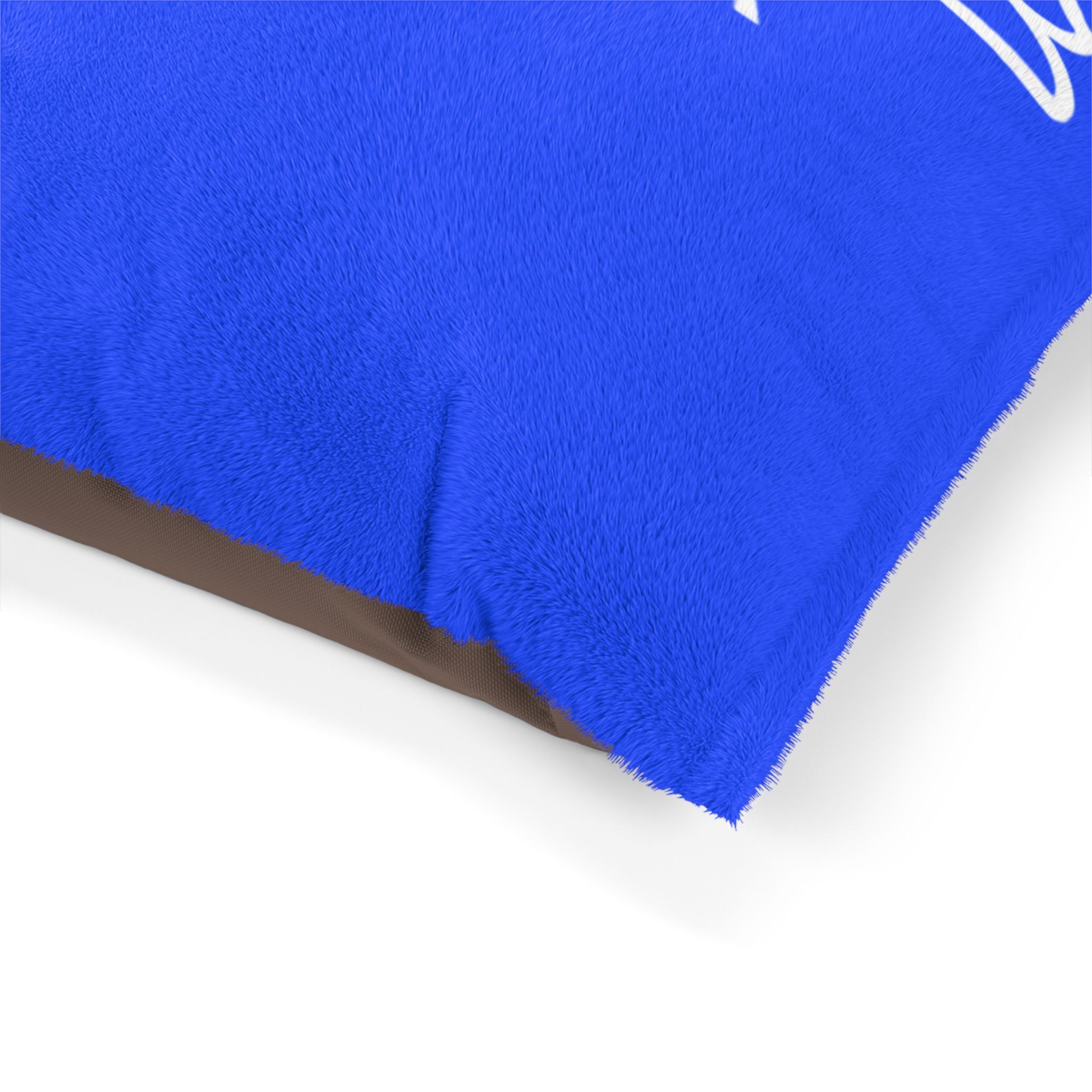 Delux Streetwear Blue Pet Bed – Cozy Designer Logo Cushion for Dogs & Cats