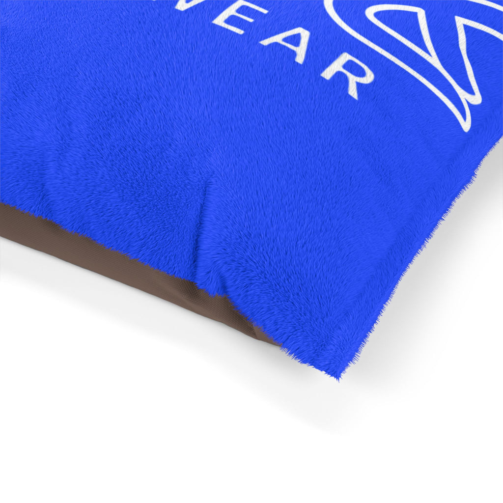 Delux Streetwear Blue Pet Bed – Cozy Designer Logo Cushion for Dogs & Cats