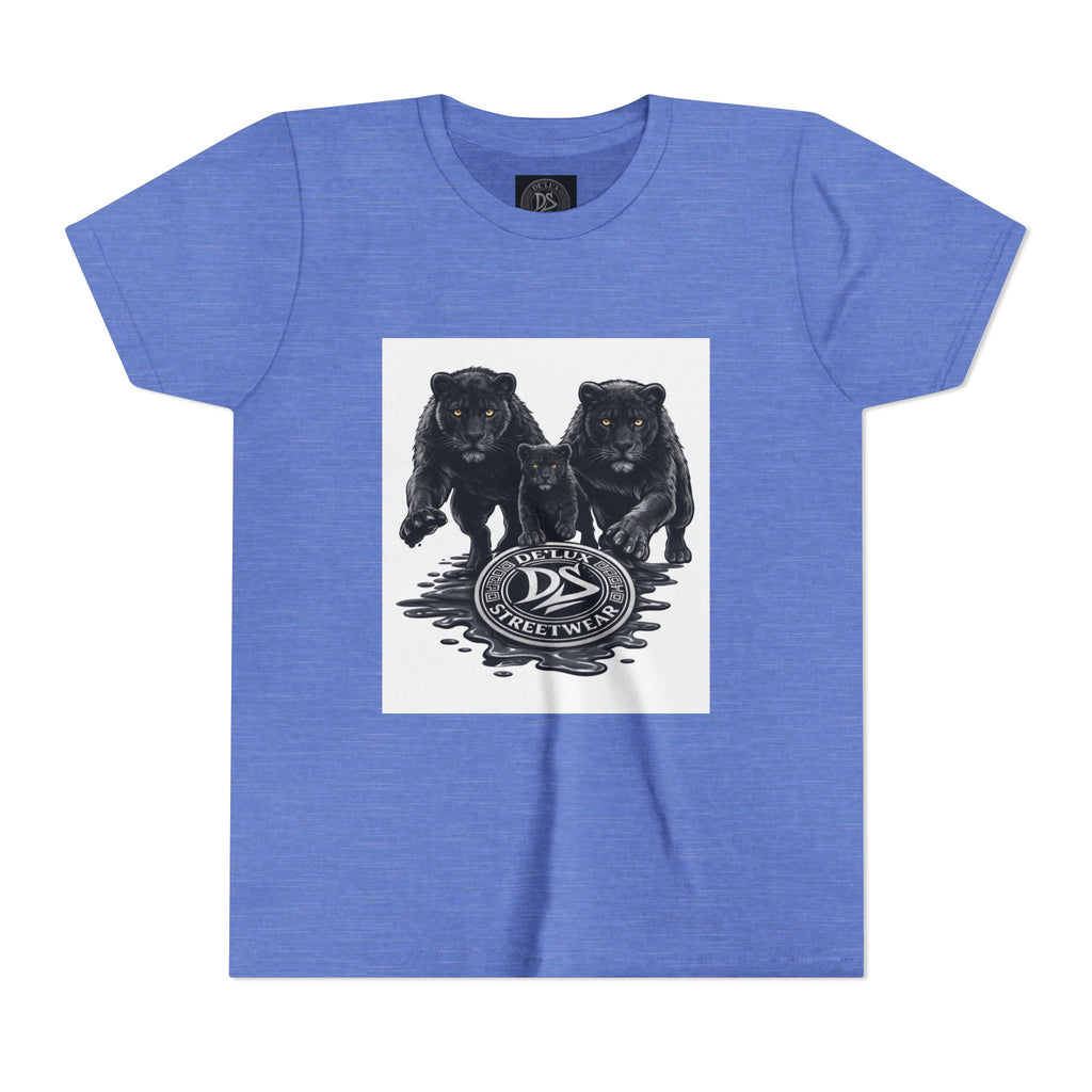 Youth Tee — Twin Black Panthers Graphic Kids T-Shirt
