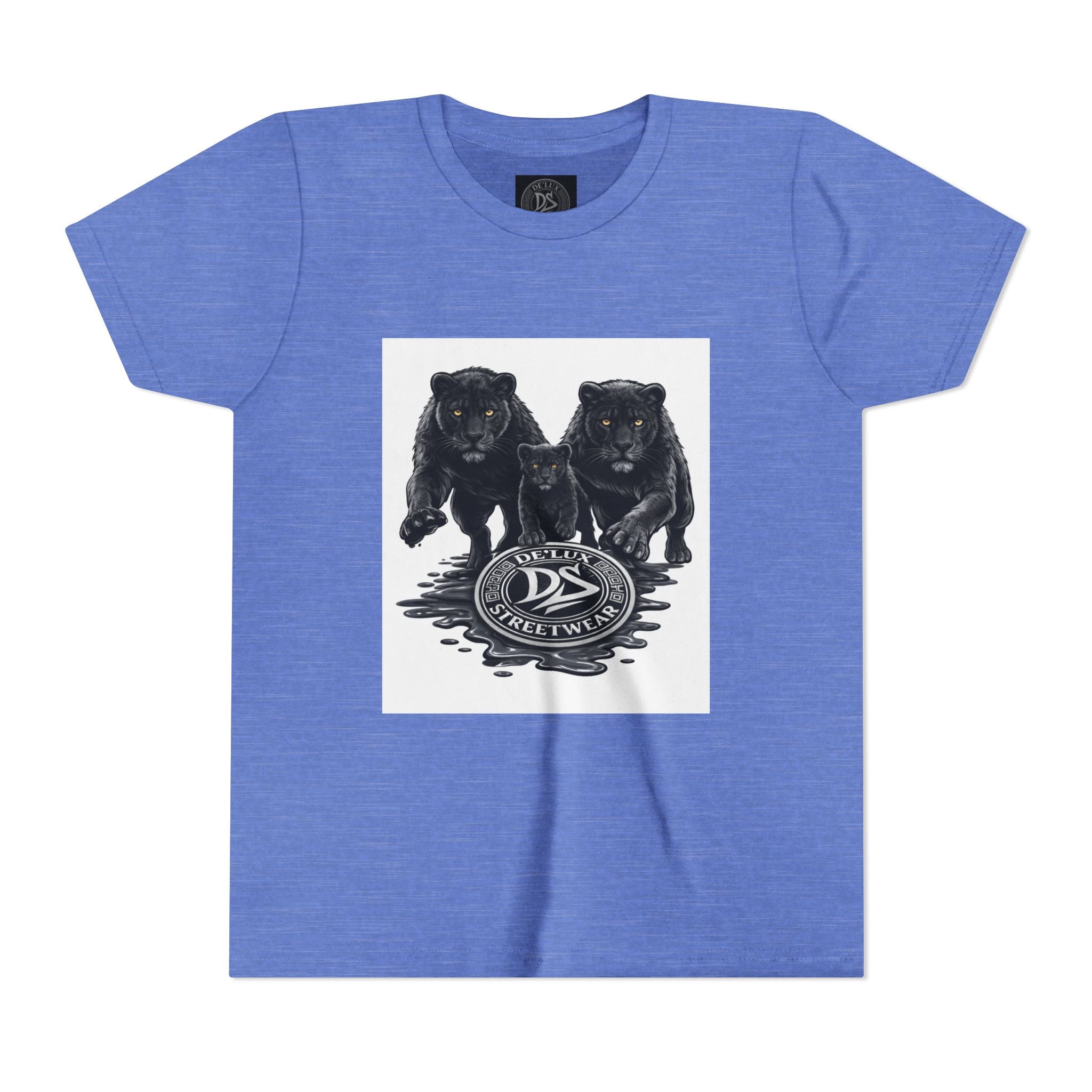 Youth Tee — Twin Black Panthers Graphic Kids T-Shirt