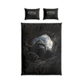 DeLUX Gorilla Cave Cotton Bed Set - Dark Wildlife Duvet Cover & Pillowcases