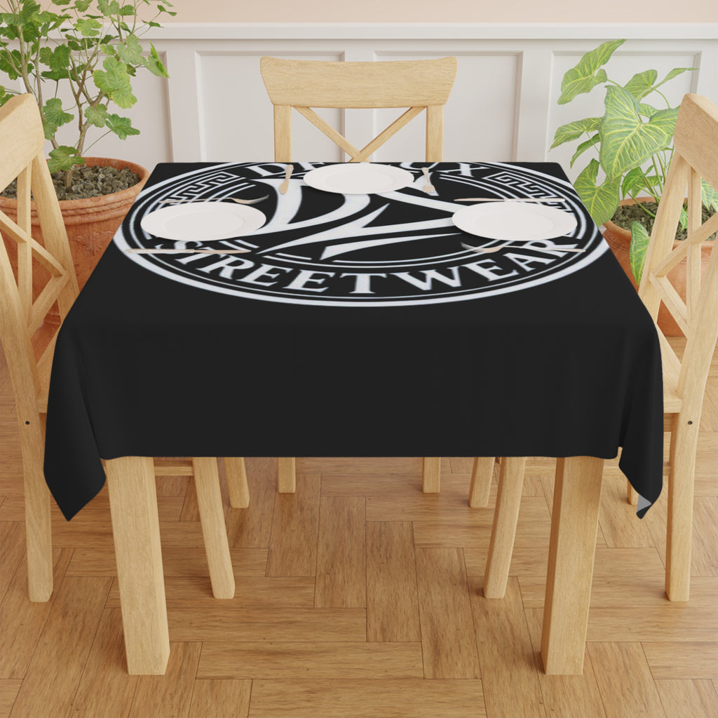 Tablecloth — D'Lux Streetwear Logo Black & White Urban Table Cover