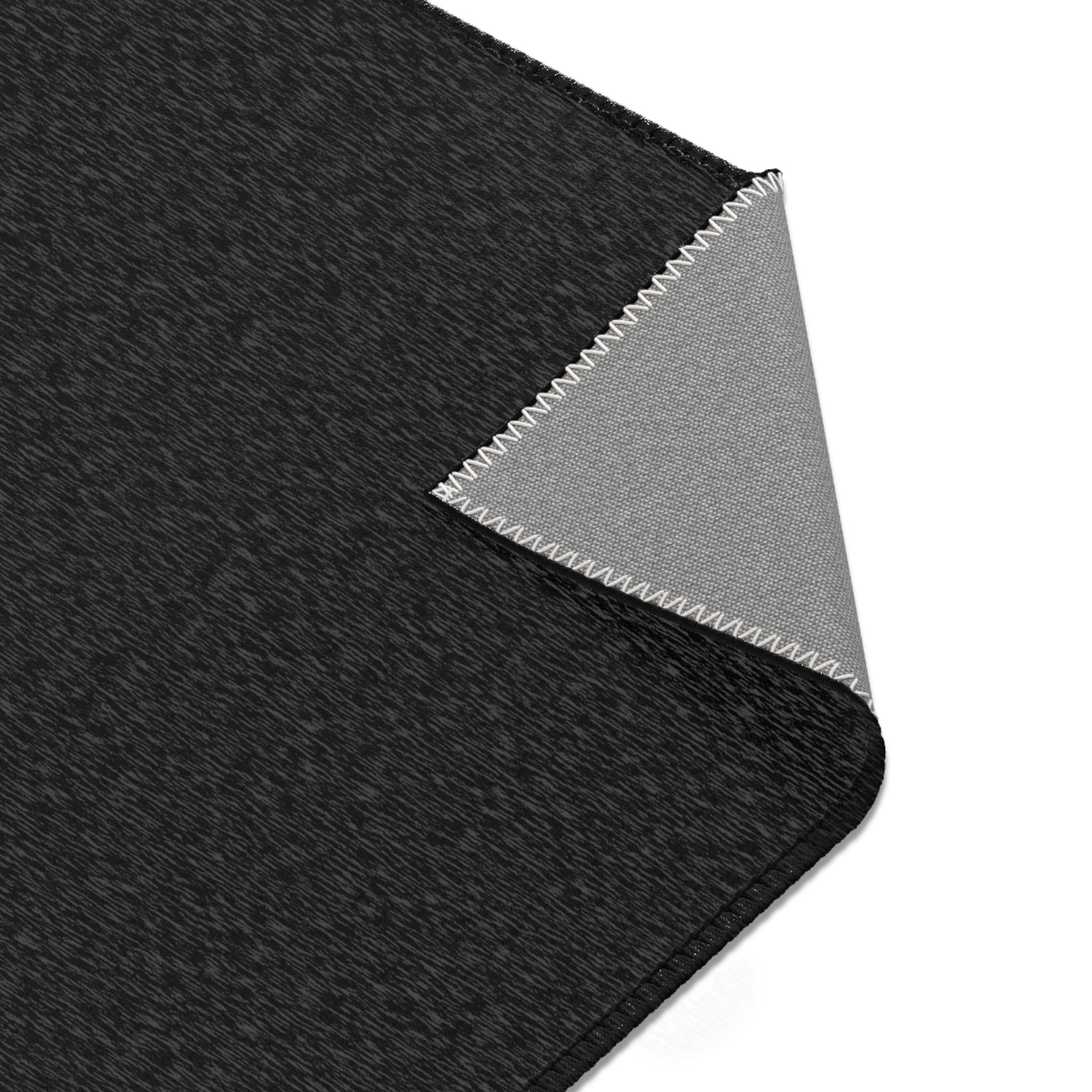 Delux Streetwear Black Logo Area Rug — Modern Urban Entryway Mat