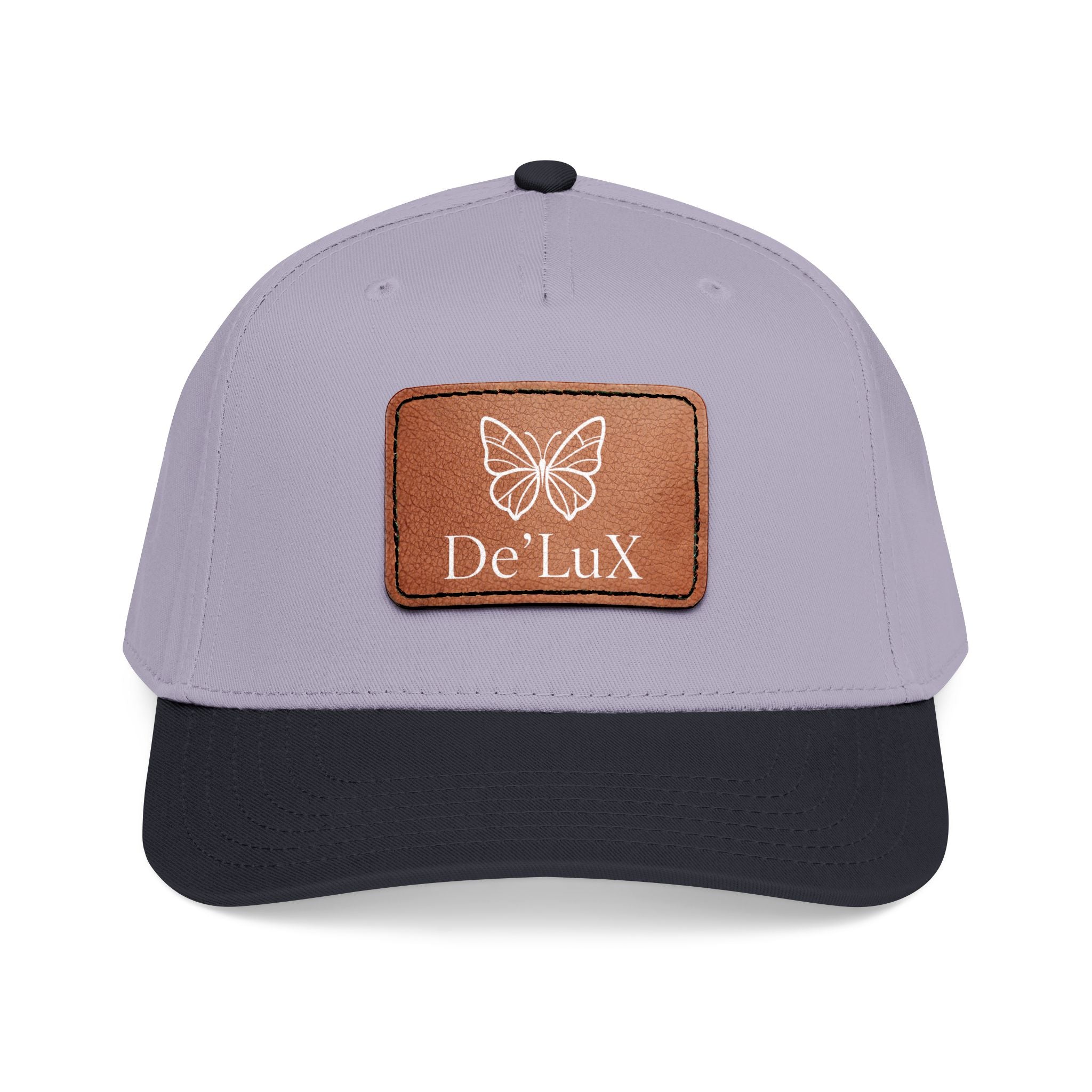 Leather Patch Baseball Cap — De'LuX Butterfly Mid-Profile Hat