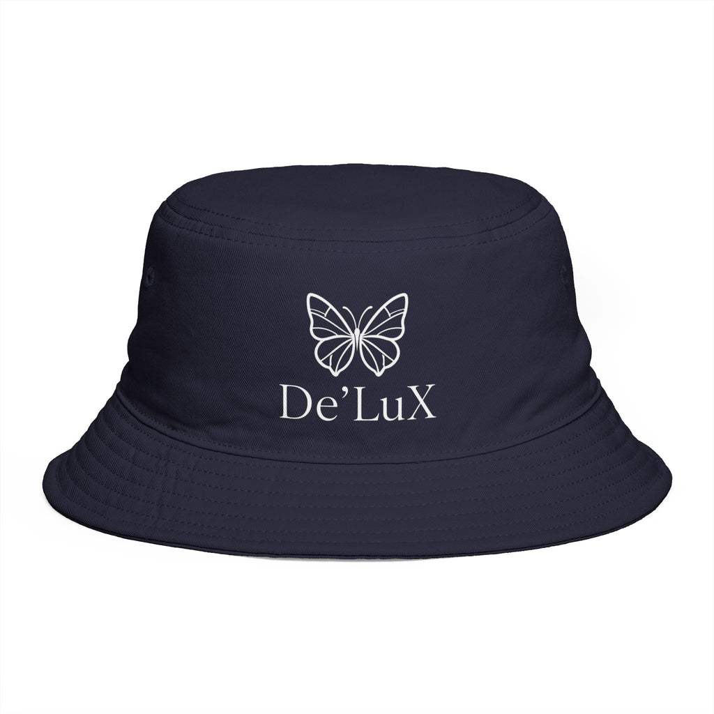 Women De’LuX Butterfly Bucket Hat — Embroidered Brown Fashion Hat