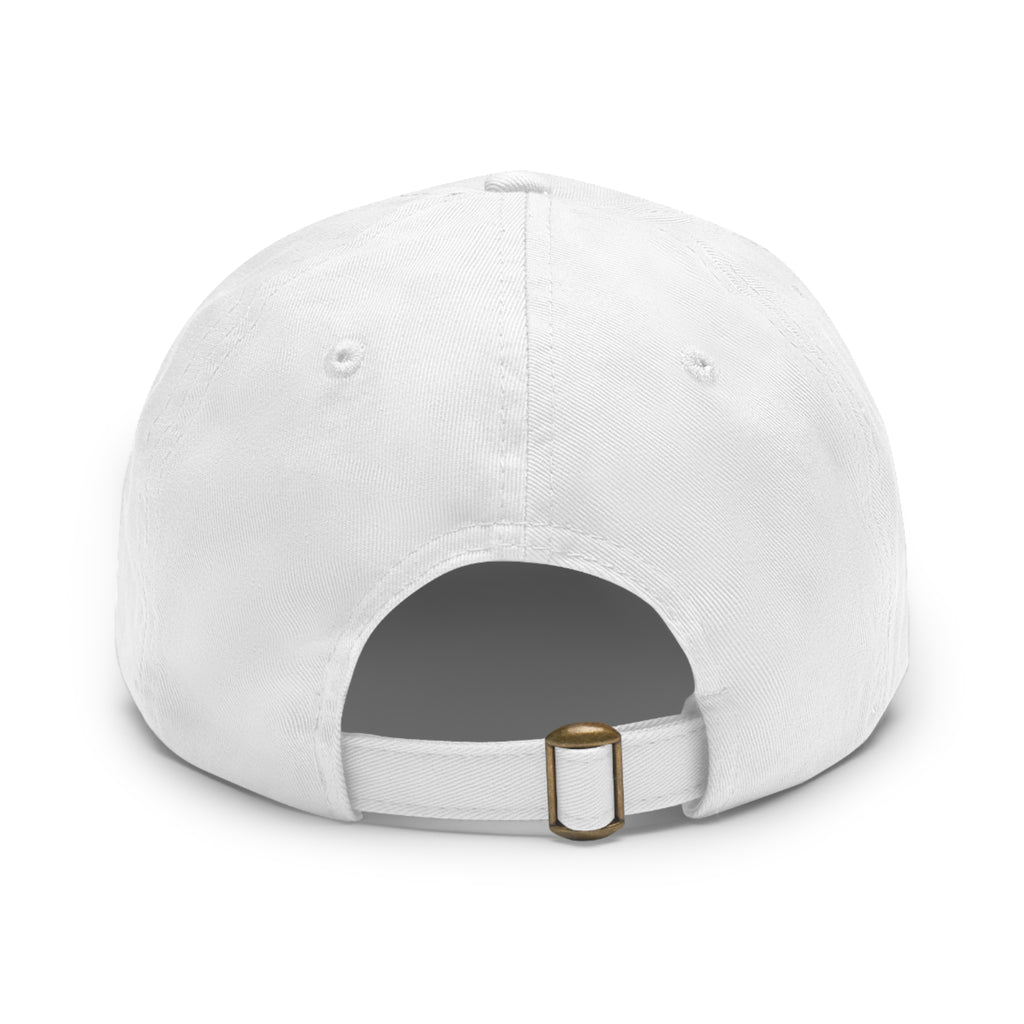 Deluxe Streetwear Leather Patch Dad Hat — Round Logo Cap