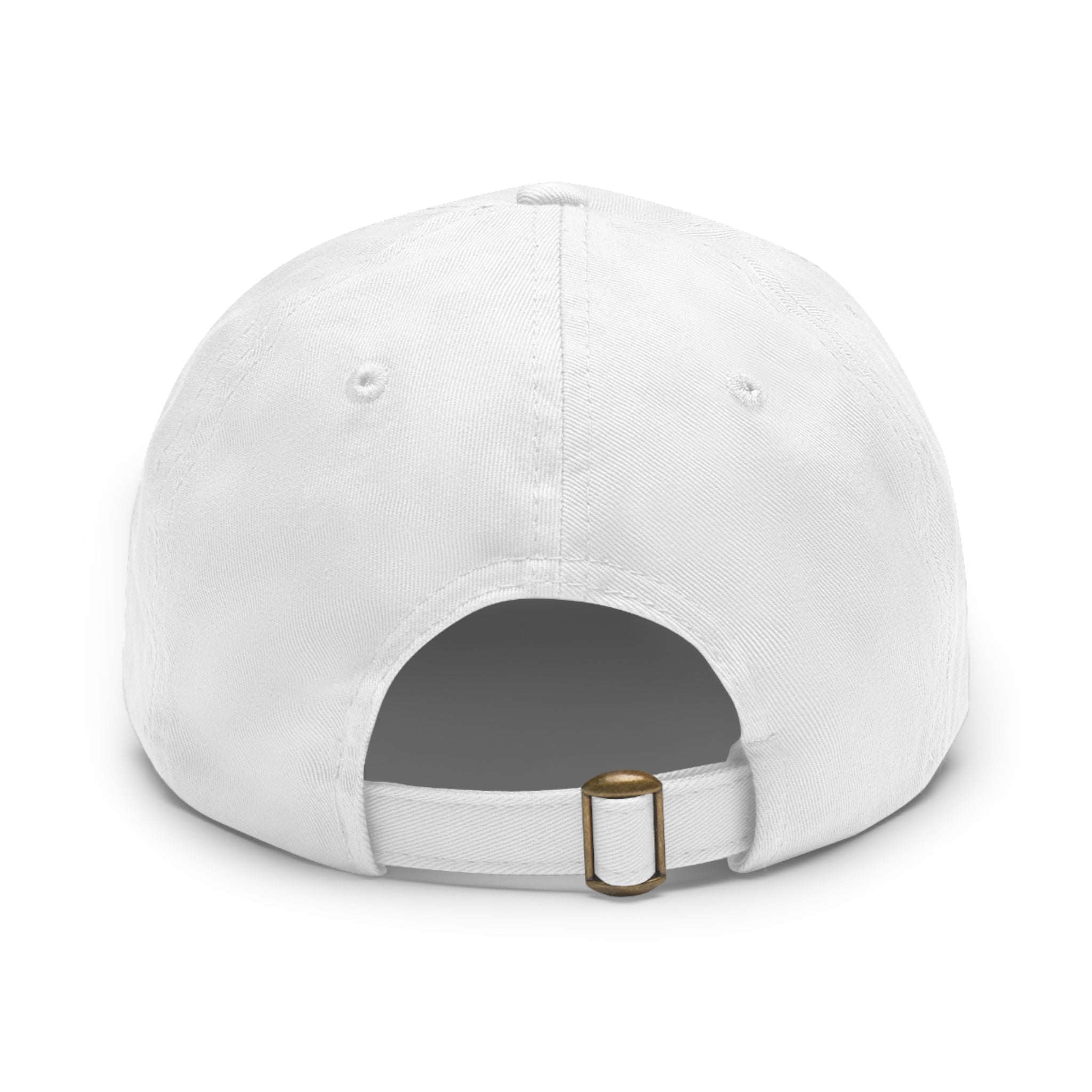Deluxe Streetwear Leather Patch Dad Hat — Round Logo Cap