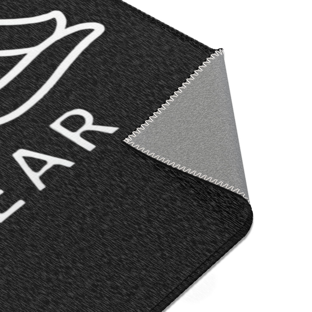 Delux Streetwear Black Logo Area Rug — Modern Urban Entryway Mat