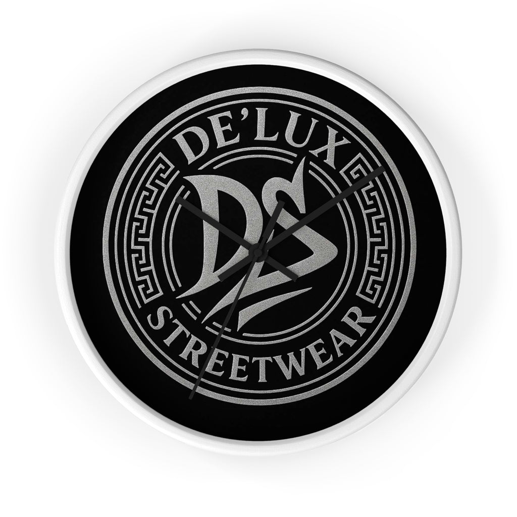 Wall Clock — De’Luxe Streetwear Logo Clock (Black)