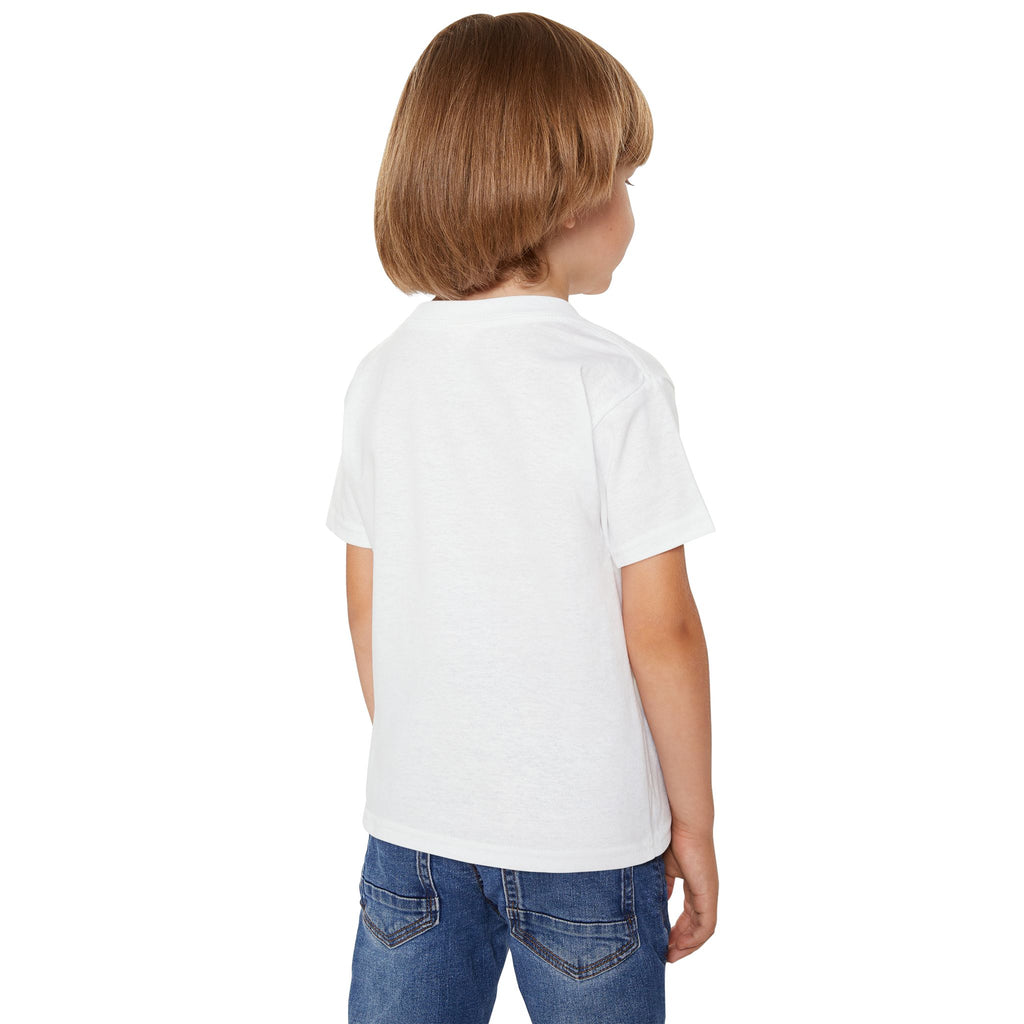 Toddler T-Shirt — "Stay Pawsitive" Cute Winking Puppy Kids Tee