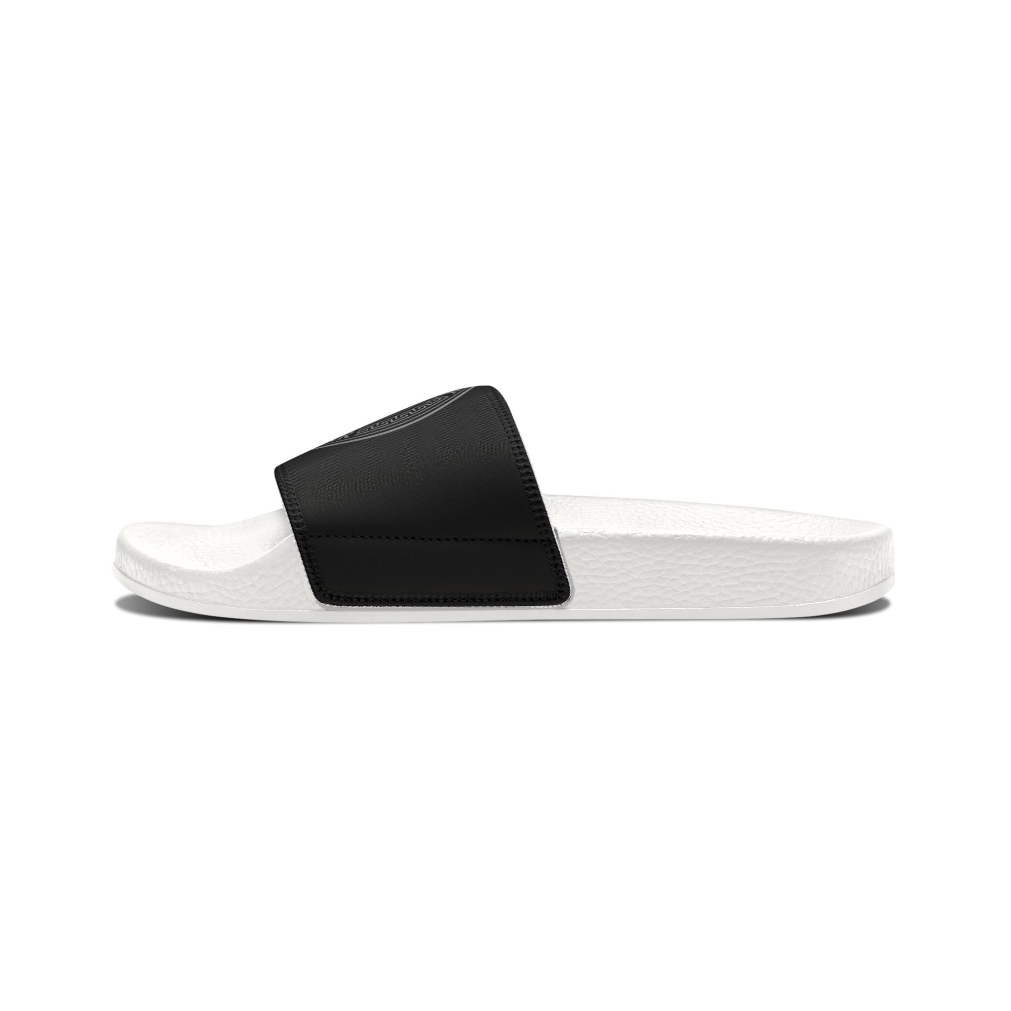 Men's Removable-Strap Slide Sandals — Black Logo Comfort Slides