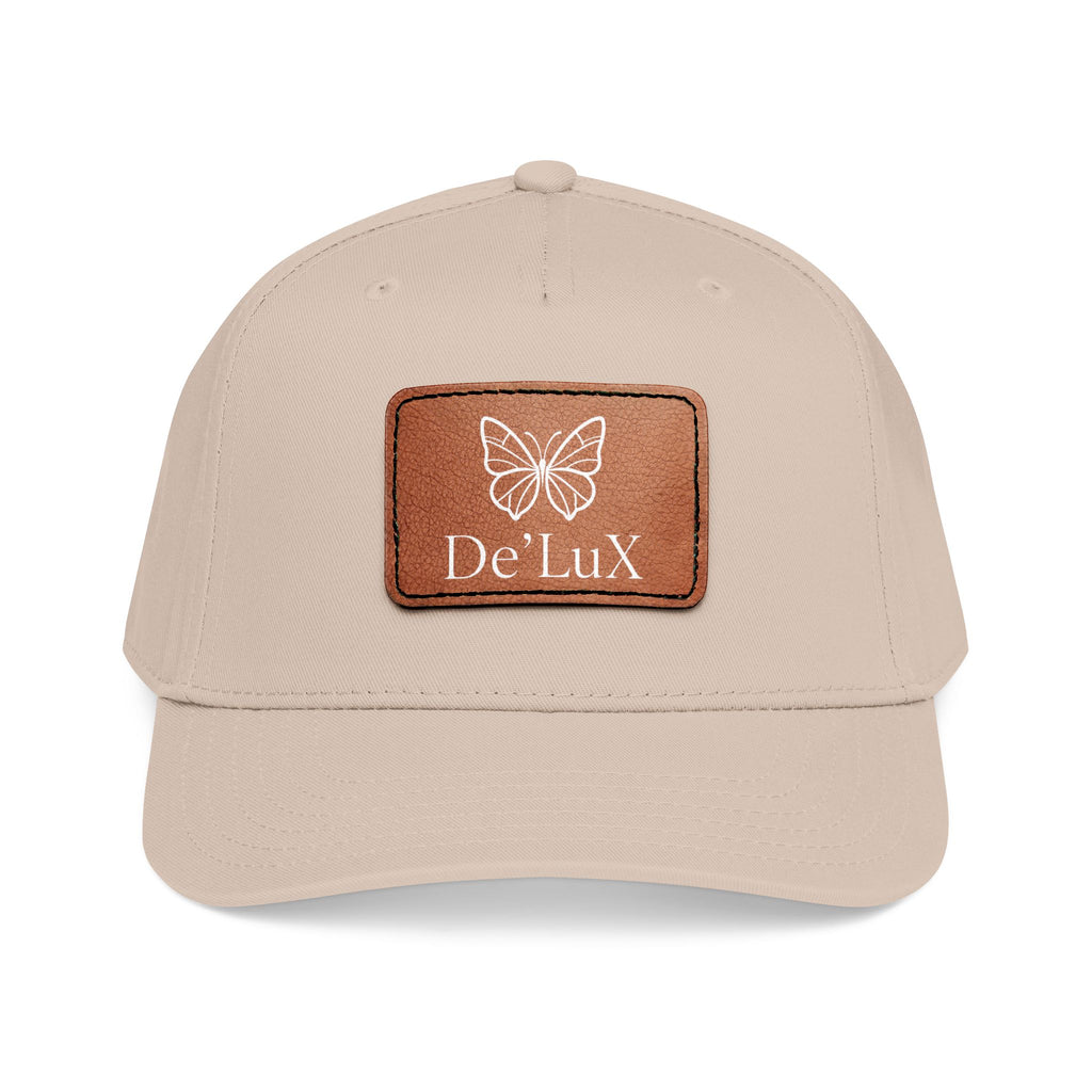 Leather Patch Baseball Cap — De'LuX Butterfly Mid-Profile Hat