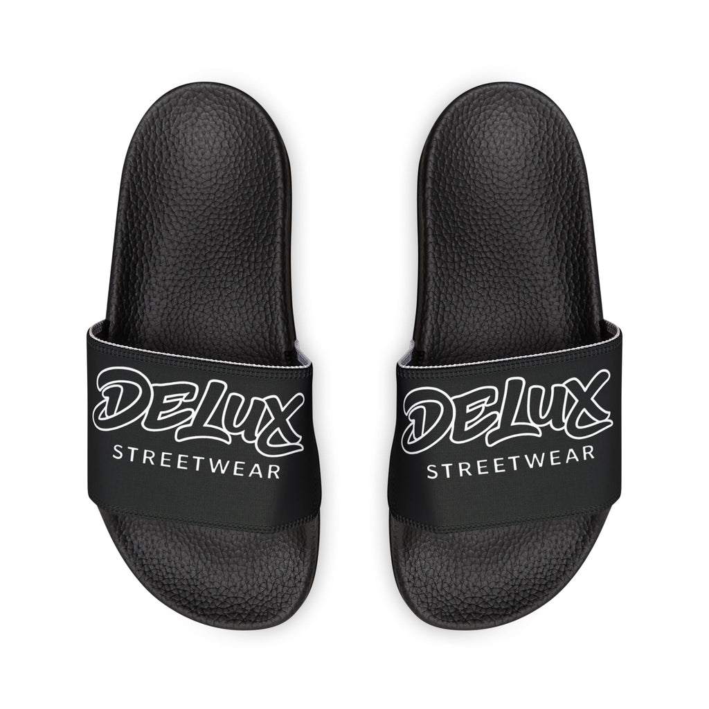 Youth Slide Sandals — 'Delux Streetwear' Adjustable Removable-Strap Pool & Casual Slides