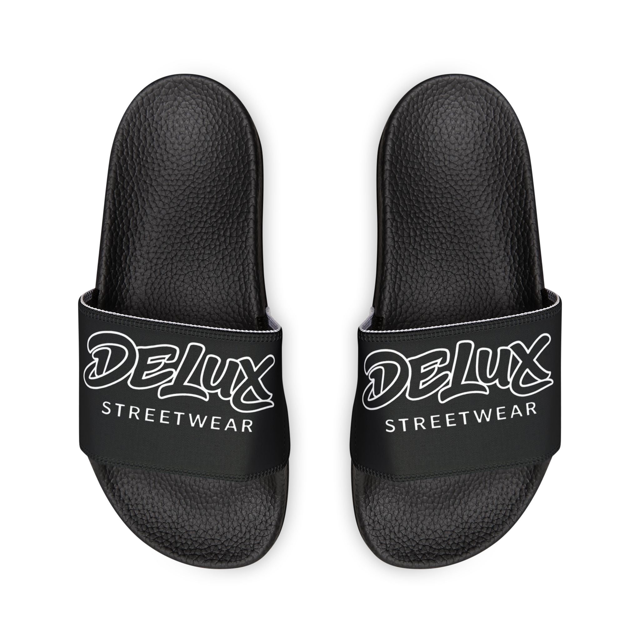 Youth Slide Sandals — 'Delux Streetwear' Adjustable Removable-Strap Pool & Casual Slides