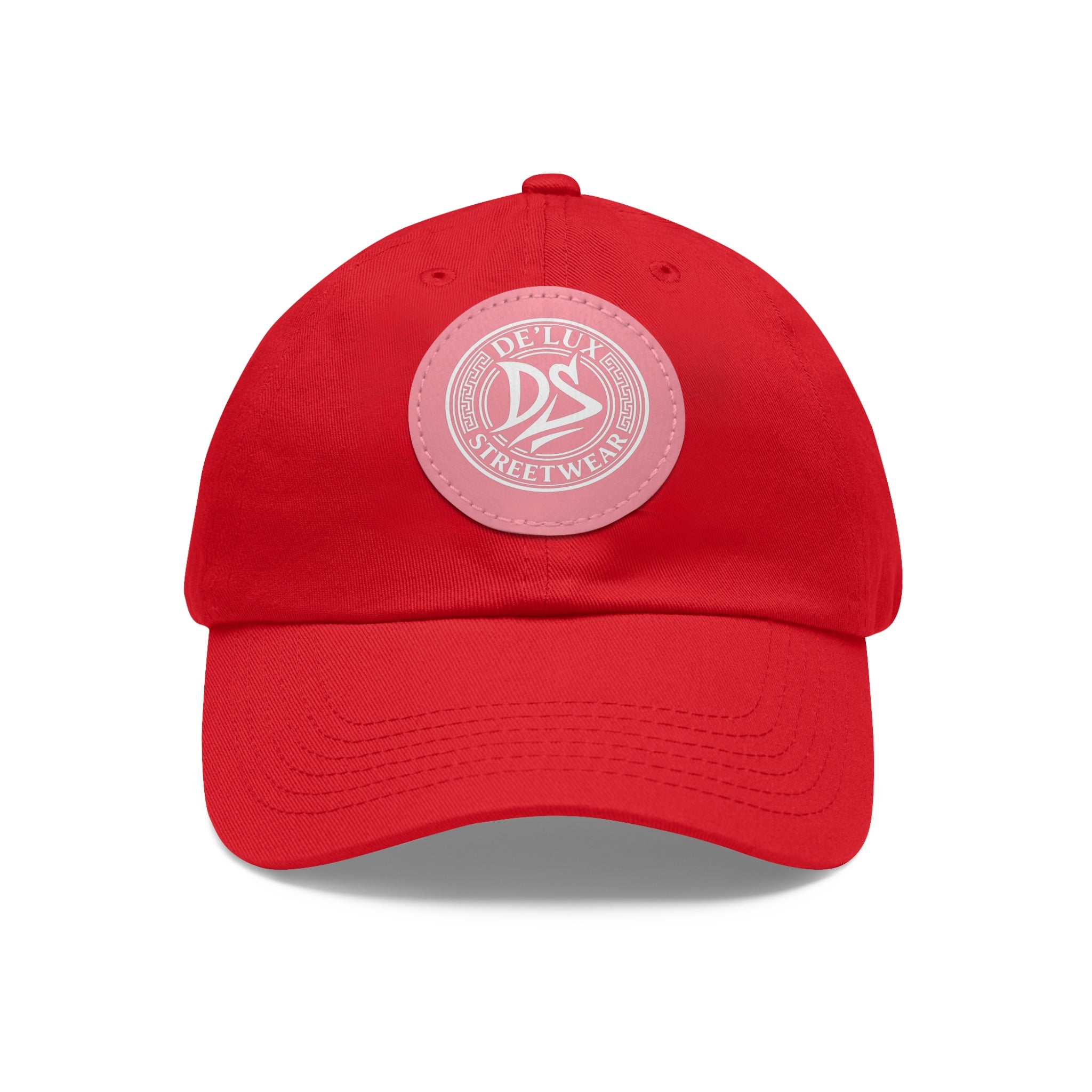 Deluxe Streetwear Leather Patch Dad Hat — Round Logo Cap