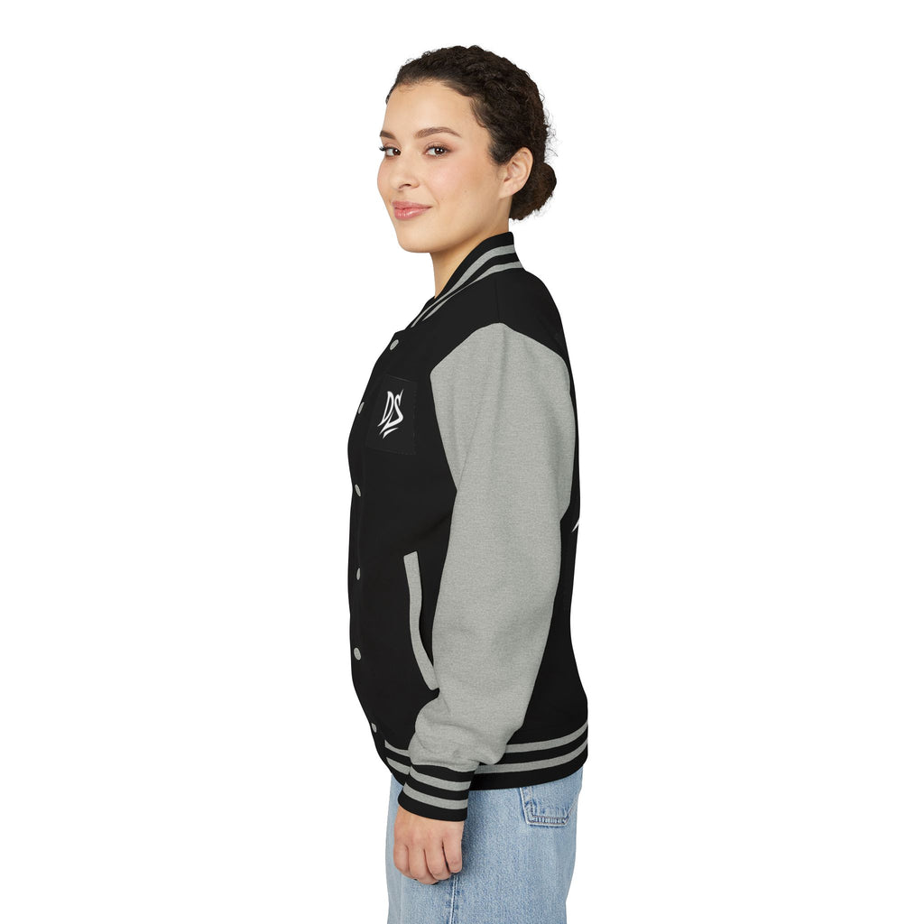 Letterman Jacket — Pink Varsity Jacket with 'DS' Logo