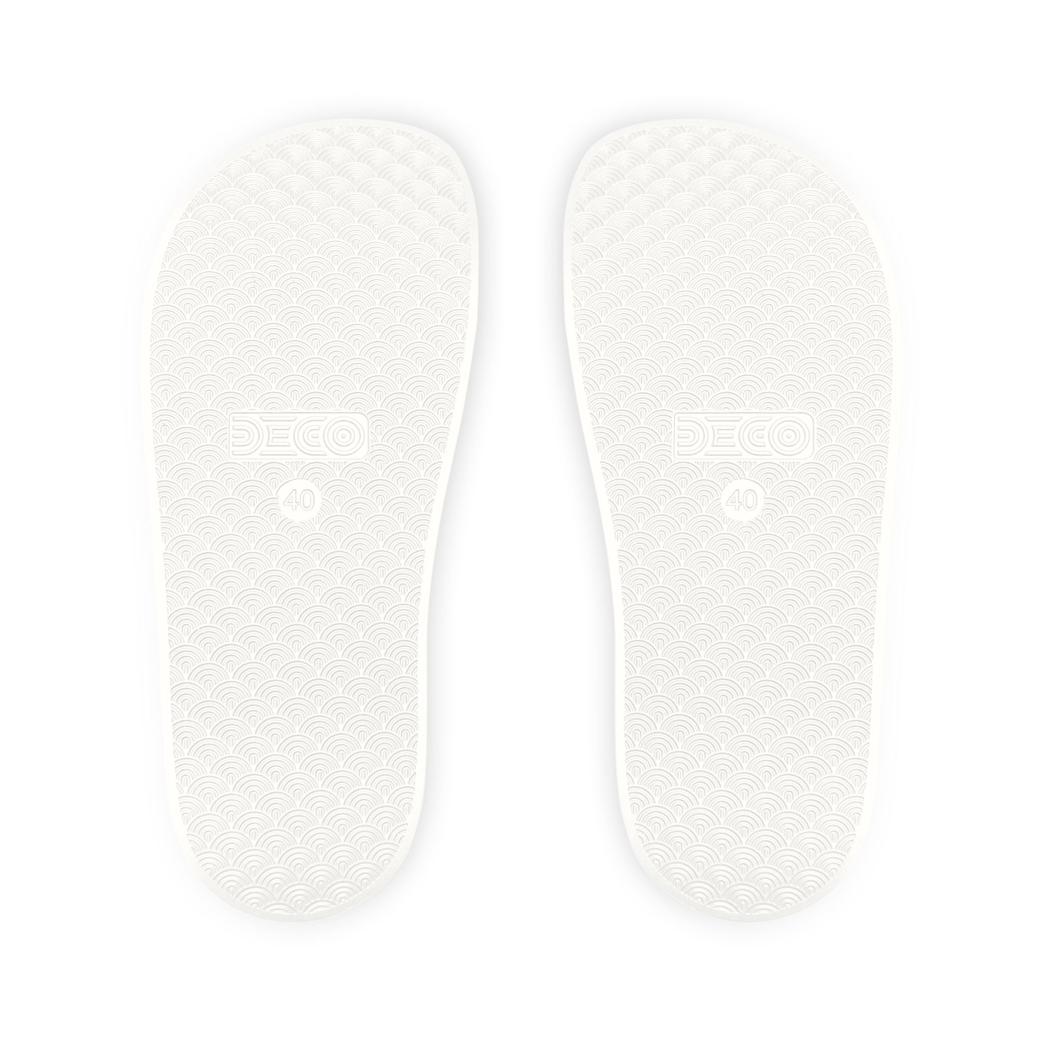 Men's Slide Sandals — Dark Moon Abstract Strap Design
