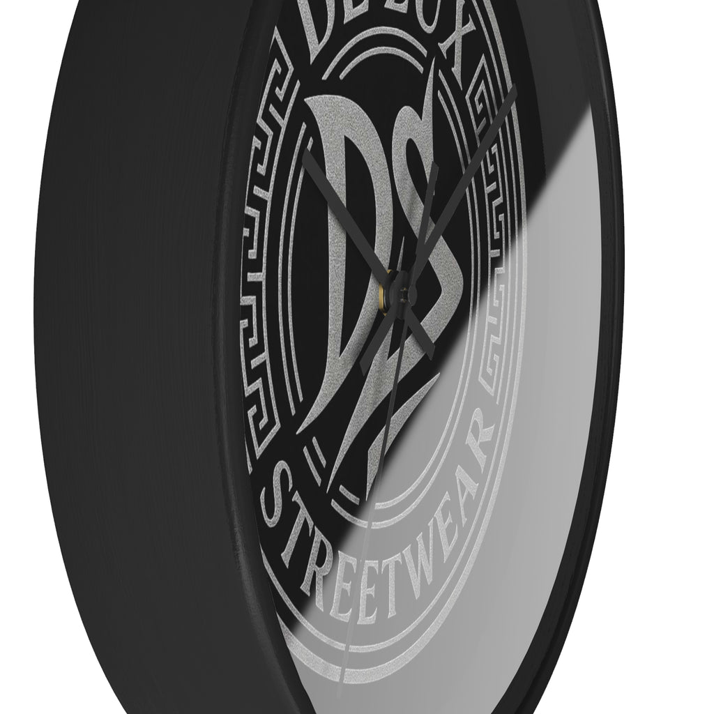 Wall Clock — De’Luxe Streetwear Logo Clock (Black)