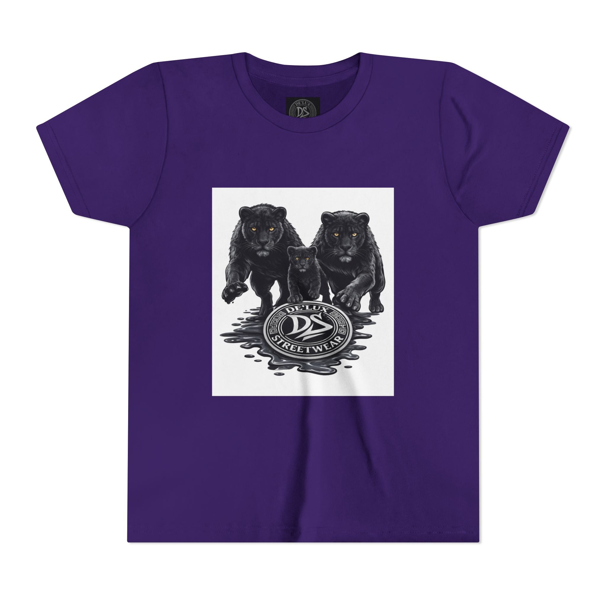 Youth Tee — Twin Black Panthers Graphic Kids T-Shirt