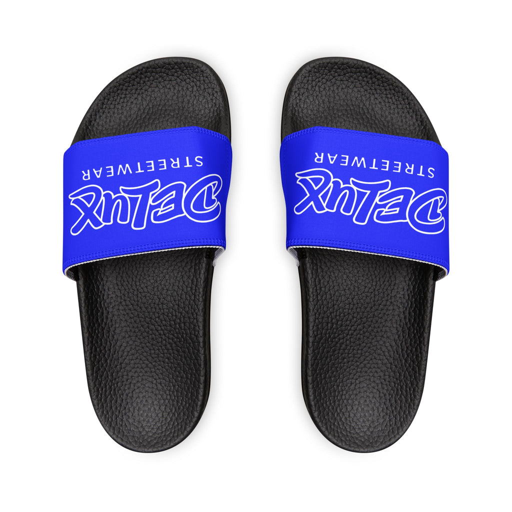 Men's Removable-Strap Slide Sandals — Blue DELUX Streetwear Comfort Slides