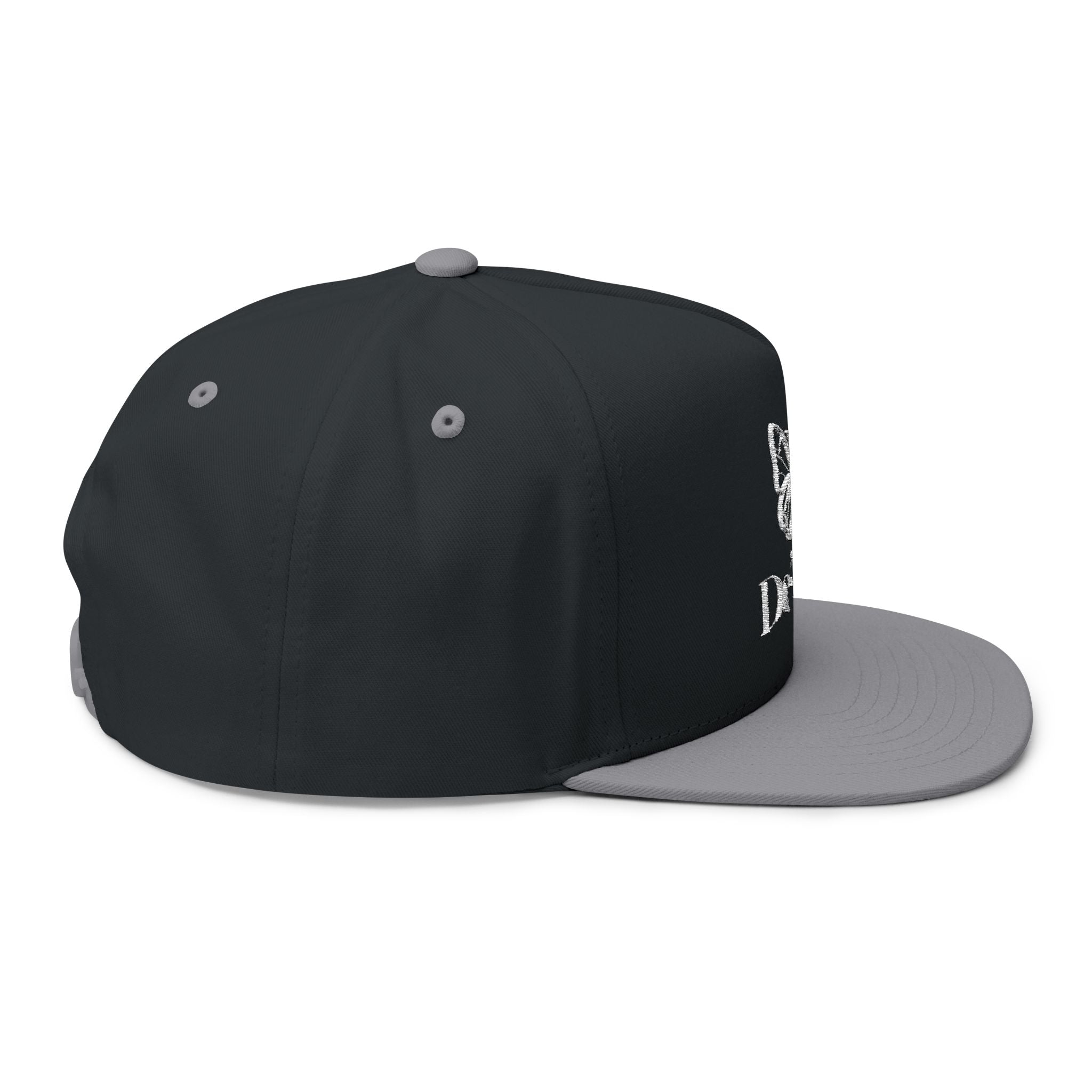 DeLuX Women Embroidered Butterfly Rhinestone Flat Bill Cap — Luxe 'Bee Lux' Snapback