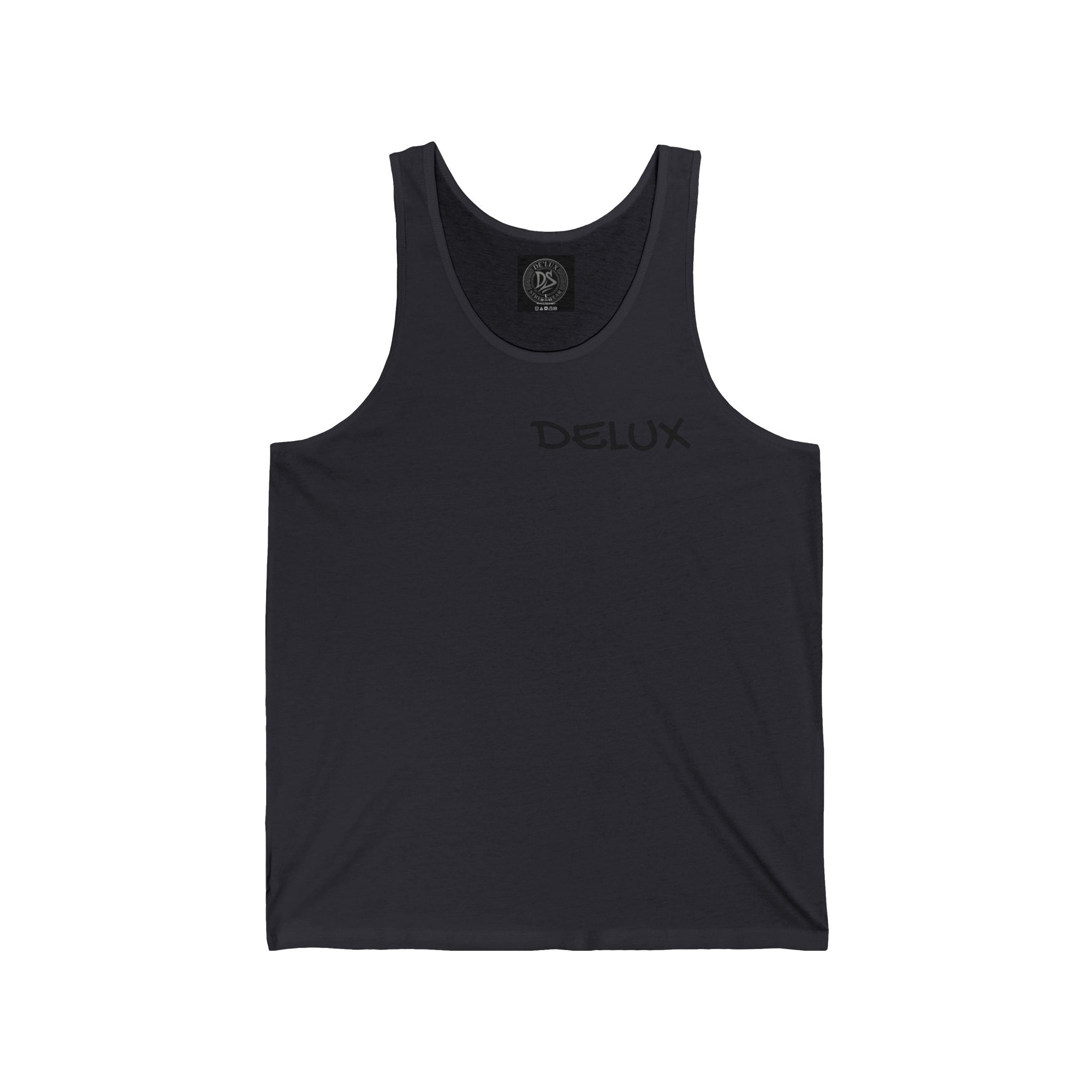 DELUX Minimal Logo Tank Top — Men's & Women's Casual Summer Muscle Tee