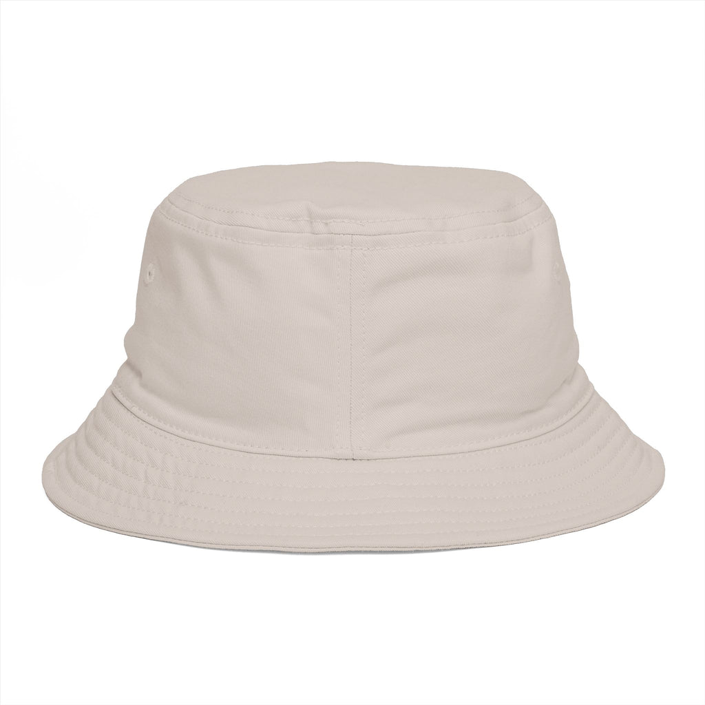 DELUX Brown Bucket Hat — Retro Logo Casual Sun Hat