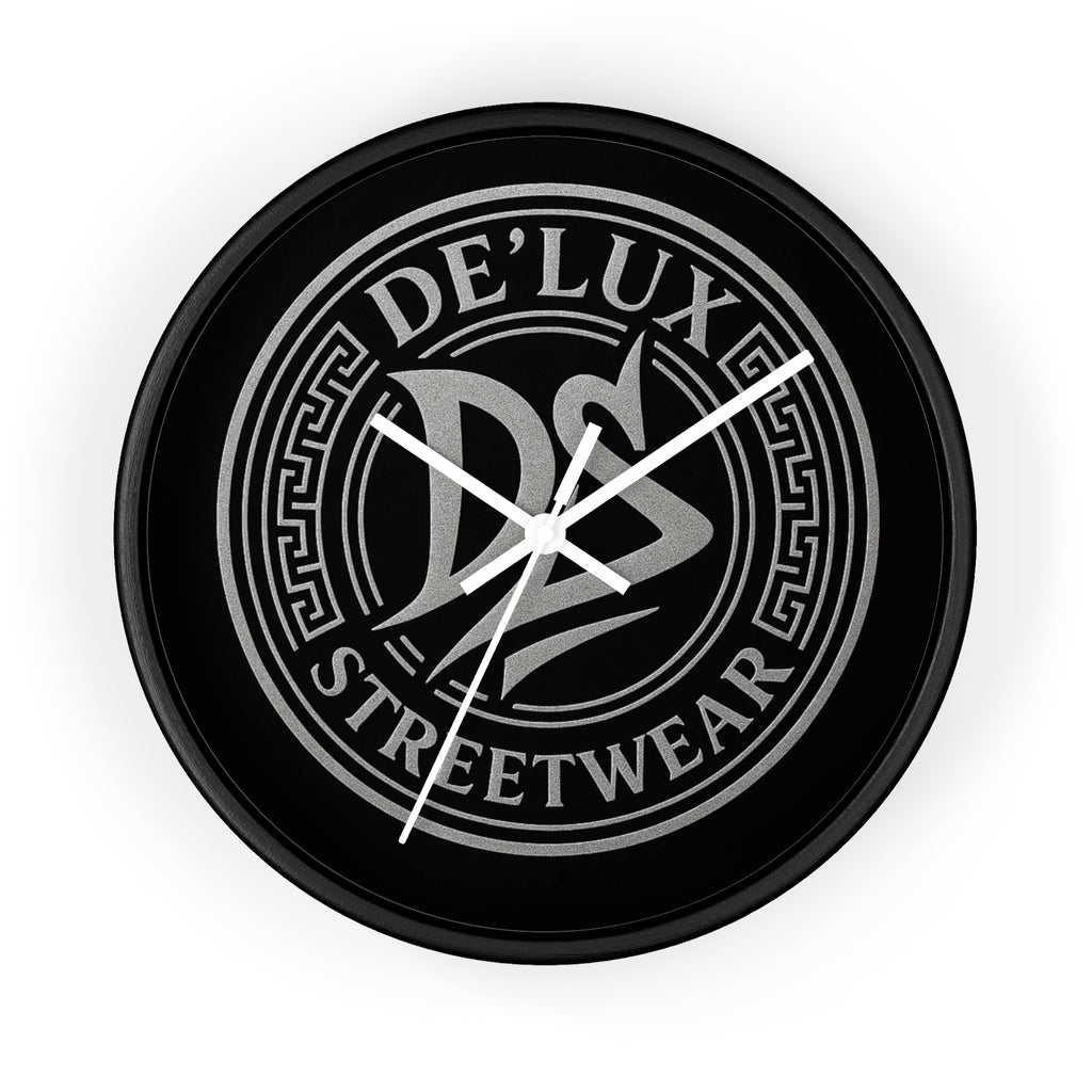 Wall Clock — De’Luxe Streetwear Logo Clock (Black)