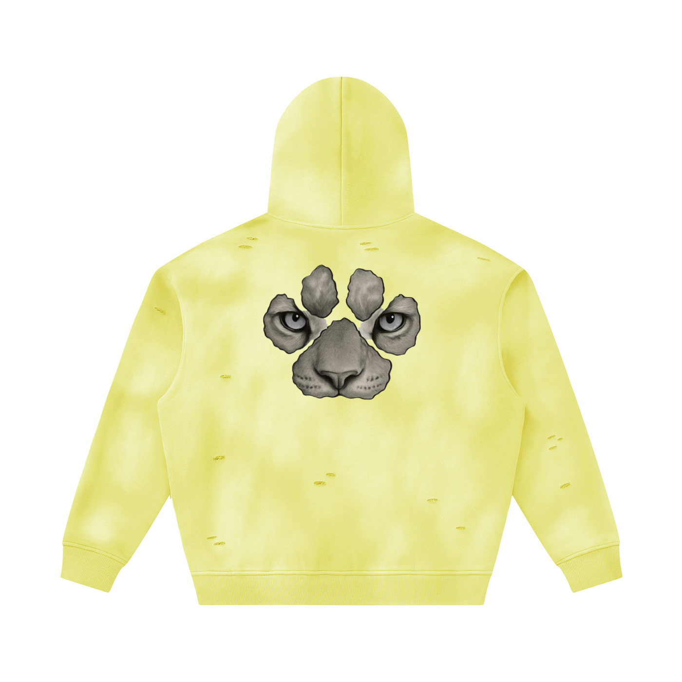 DeLuX Sunfade Frayed Fleece Hoodie