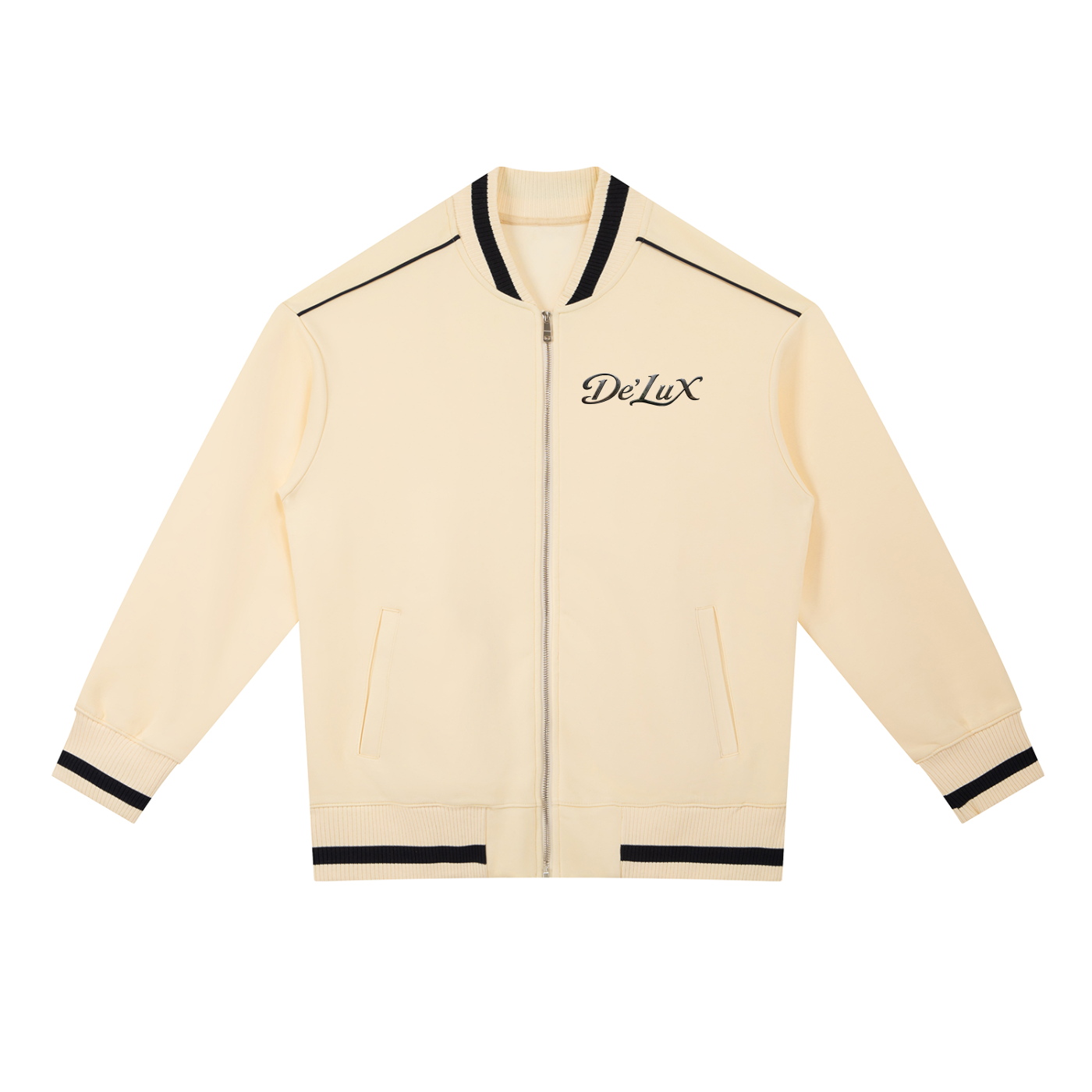 Tiger Contrast Piping Zip Bomber Jacket