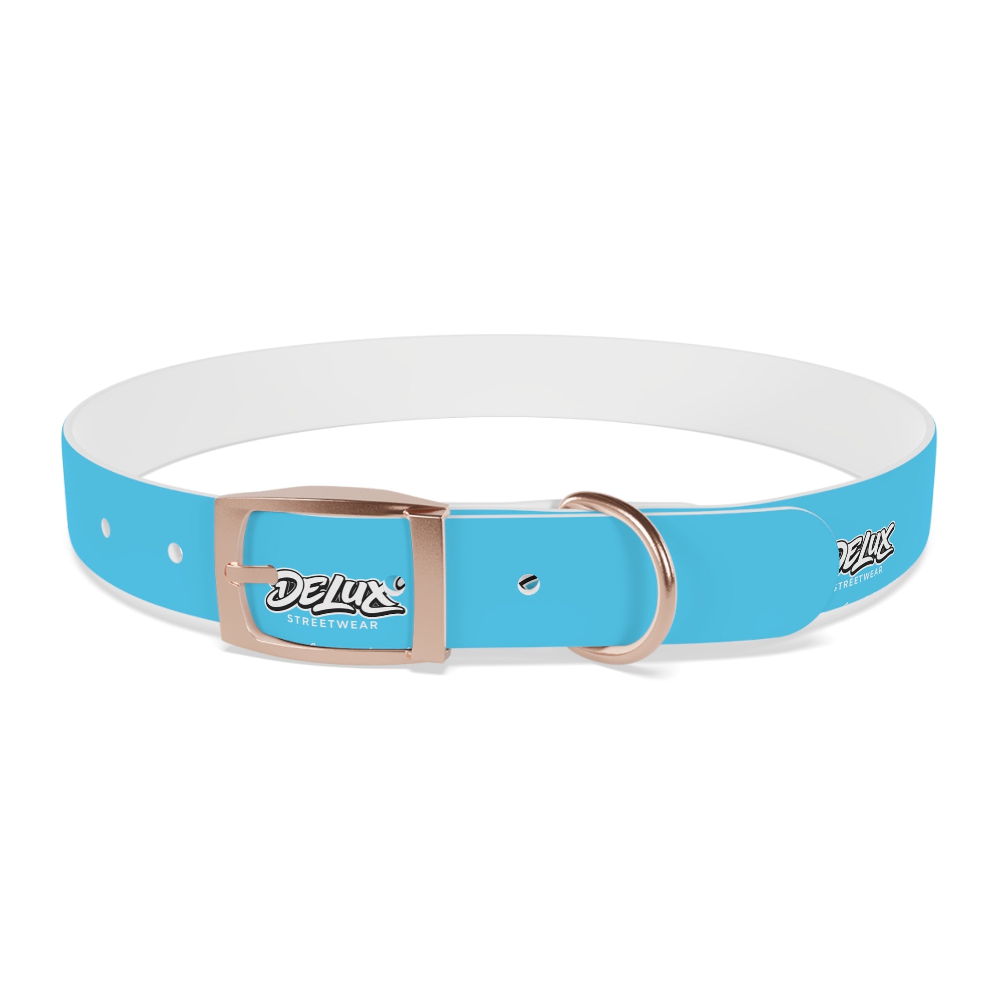 Aqua Blue Dog Collar — Durable Waterproof Pet Collar with Black Buckle