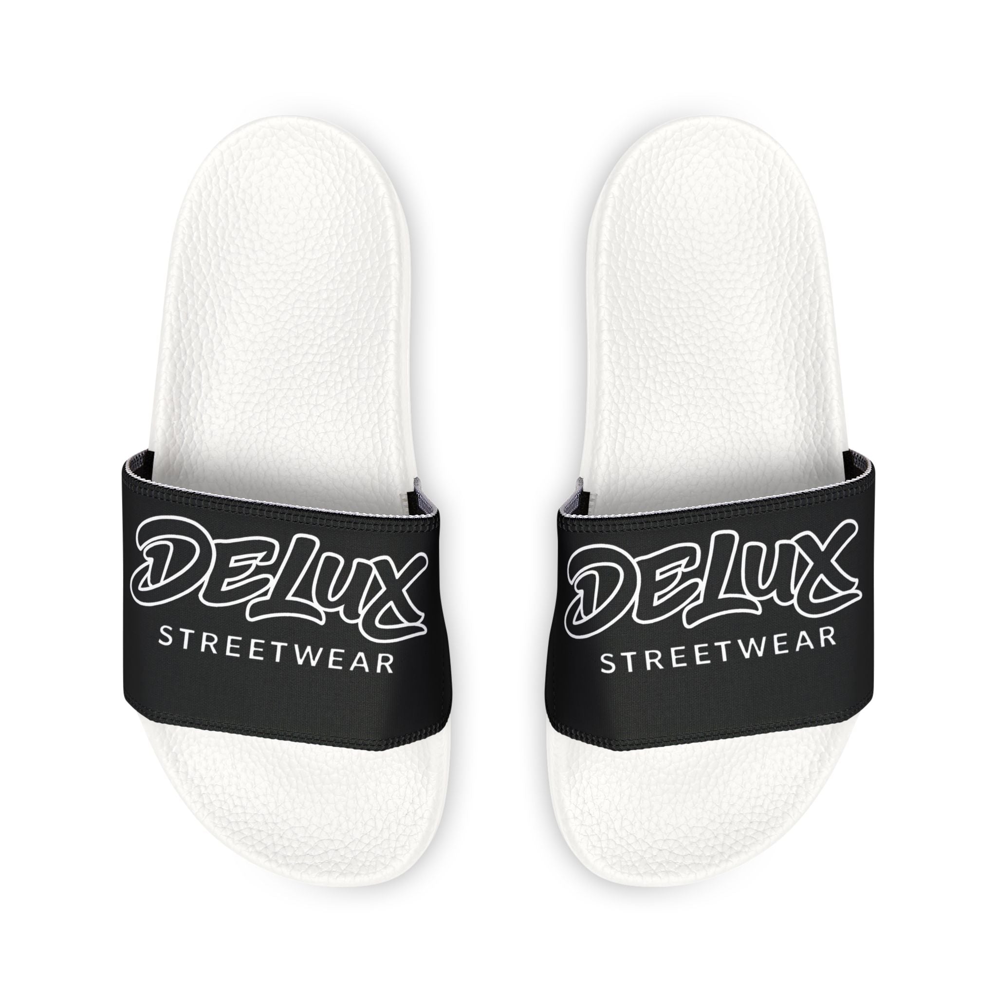 Youth Slide Sandals — 'Delux Streetwear' Adjustable Removable-Strap Pool & Casual Slides