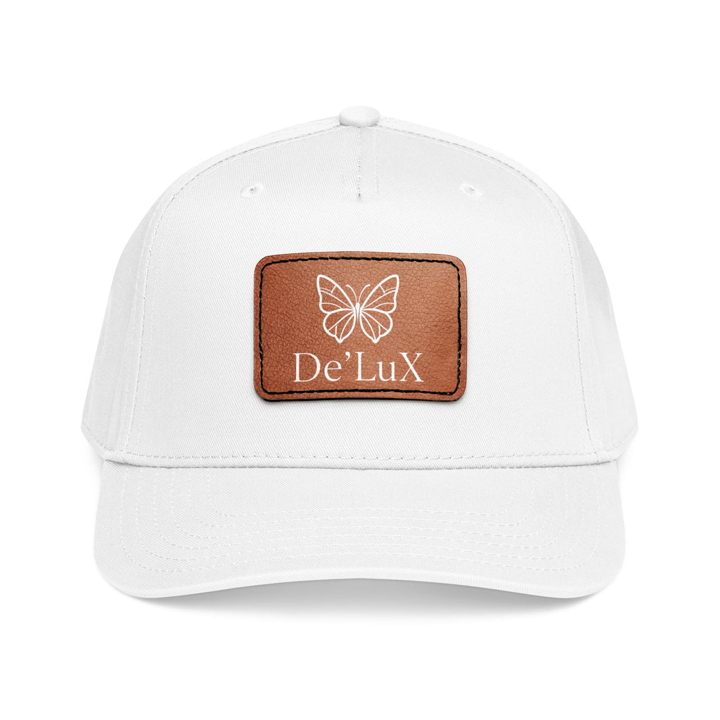 Leather Patch Baseball Cap — De'LuX Butterfly Mid-Profile Hat