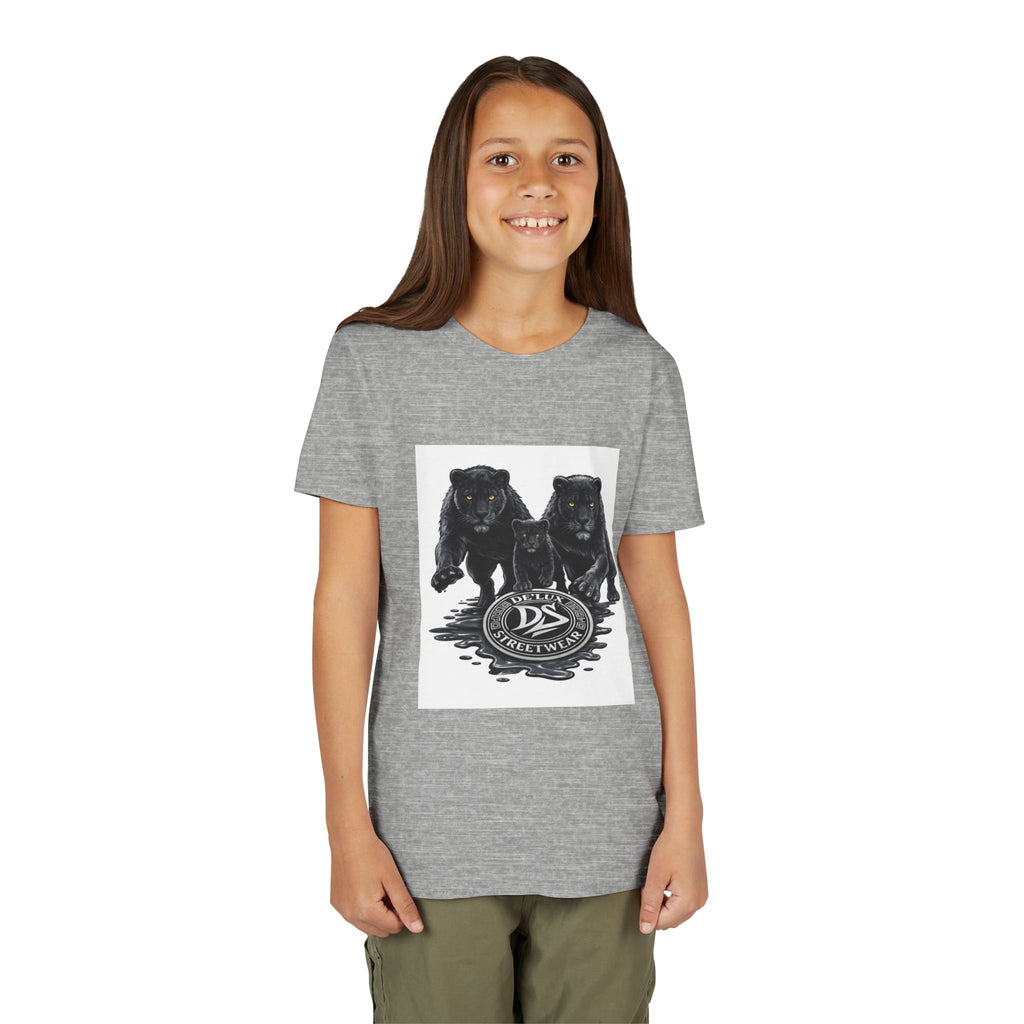 Youth Tee — Twin Black Panthers Graphic Kids T-Shirt