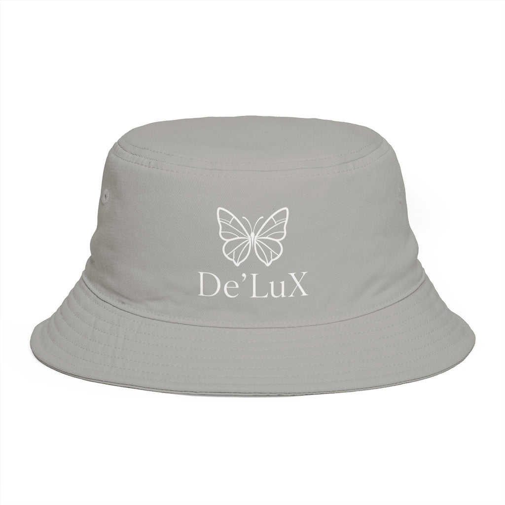 Women De’LuX Butterfly Bucket Hat — Embroidered Brown Fashion Hat