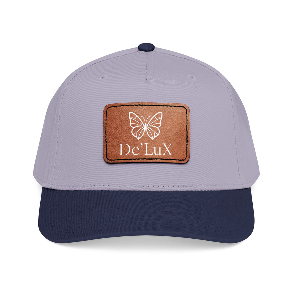 Leather Patch Baseball Cap — De'LuX Butterfly Mid-Profile Hat