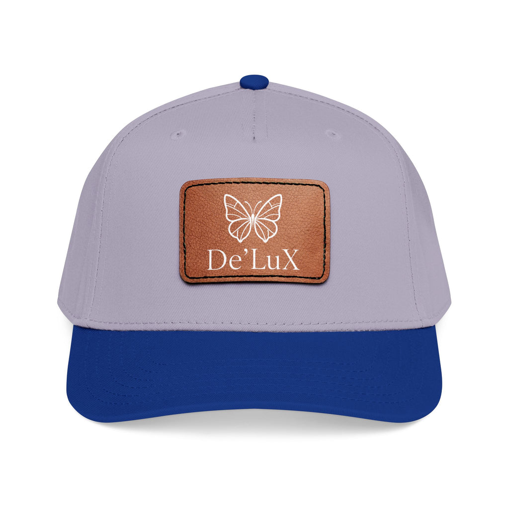 Leather Patch Baseball Cap — De'LuX Butterfly Mid-Profile Hat